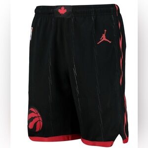 NWT [Jordan] Toronto Raptors NBA Canada Black/Red Basketball Shorts Men’s Sz M